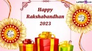 Raksha Bandhan 2023 Images & Happy Rakhi HD Wallpapers for Free Download Online: Wishes, Greetings and WhatsApp Messages To Celebrate the Festival With Siblings