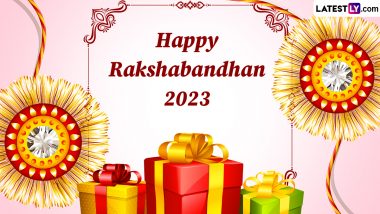 Raksha Bandhan 2023 Images & Happy Rakhi HD Wallpapers for Free Download Online: Wishes, Greetings and WhatsApp Messages To Celebrate the Festival With Siblings