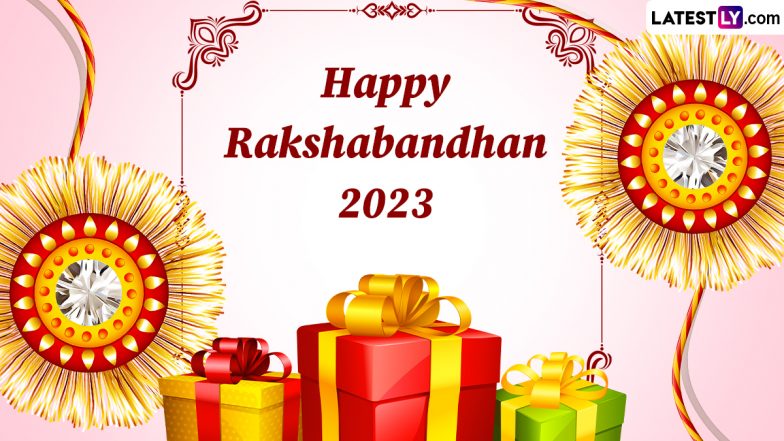 Raksha Bandhan 2023 Images & Happy Rakhi HD Wallpapers for Free Download Online: Wishes, Greetings and WhatsApp Messages To Celebrate the Festival With Siblings