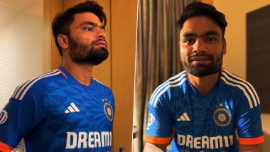 Rinku Singh in Team India Jersey: KKR Star Features in the Men in Blue Kit For the First Time Ahead of IND vs IRE T20I Series 2023, Video Goes Viral!