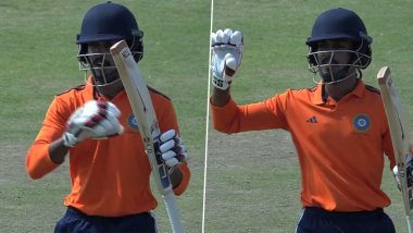 Rohan Kunnummal Reveals His Celebration After Scoring Century for South Zone in Deodhar Trophy 2023–24 Final Was Inspired by Virat Kohli (Watch Video)