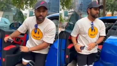 Rohit Sharma and his Wife Ritika Sajdeh Spotted in Lamborghini, Video Goes Viral