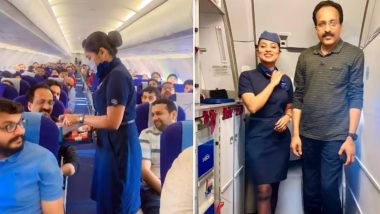 'Thank You for Making India Proud': ISRO Chief S Somnath Receives Heartwarming Welcome on IndiGo Flight After Success of Chandrayaan 3 Mission