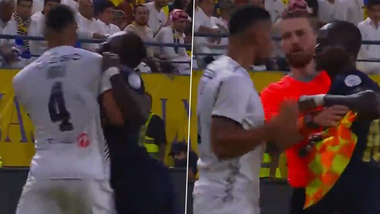 Sadio Mane Gets Into a Scuffle With Defender Iago During Al-Nassr vs Al-Shabab Saudi Pro League 2023–24 Match, Video Goes Viral