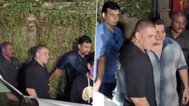 Tiger 3 Star Salman Khan Sports Bald Look at Raj Kundra’s Star-Studded Dinner Party (Watch Video)