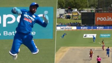 Edged and Taken! Sanju Samson and Kuldeep Yadav Grab Two Stunning Catches to Dismiss the Carribean Openers During IND vs WI 4th T20I 2023 (Watch Video)