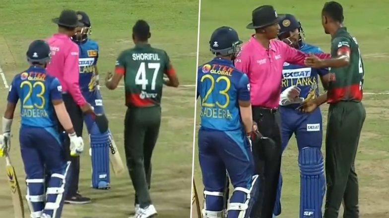 Bangladesh Pacer Shoriful Islam Engages In Heated Exchange With Sri Lanka Batter Kushal Mendis During SL vs BAN Asia Cup 2023 Match (Watch Video)