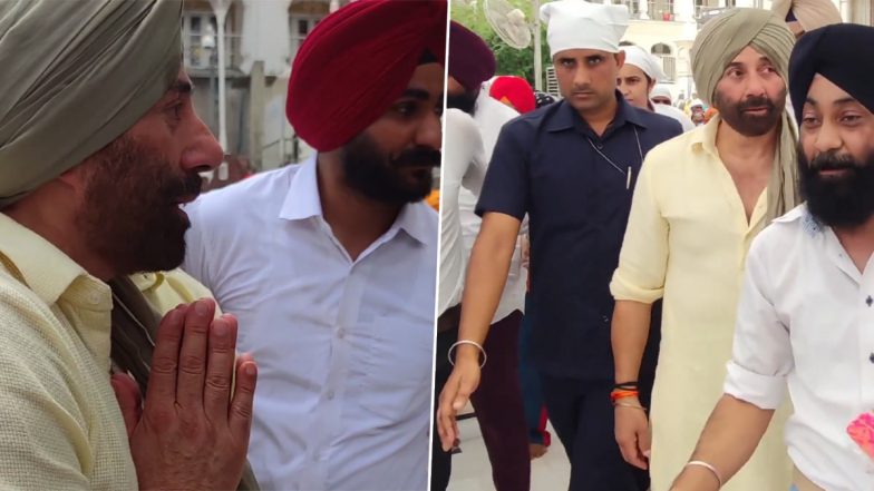 Gadar 2 Star Sunny Deol Visits Golden Temple Ahead of His Film's Release in Theatres (Watch Video)