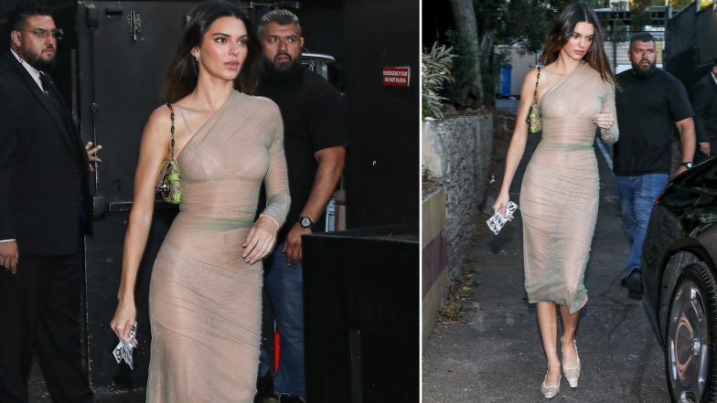 Kendall Jenner Stuns in One-Shouldered See-Through Outfit! View Pics of Supermodel’s Hot New Party Look