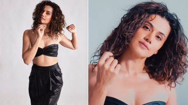 Taapsee Pannu Is Sight to Behold in Faux Leather Bralette Top Paired With Matching Bottoms; Check Out Dunki Star's New Pic!