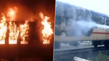 Madurai Train Fire: Tamil Nadu CM MK Stalin Announces Rs 3 Lakh Solatium to Bereaved Families After Massive Blaze Erupts at Coach of Lucknow-Rameswaram Express