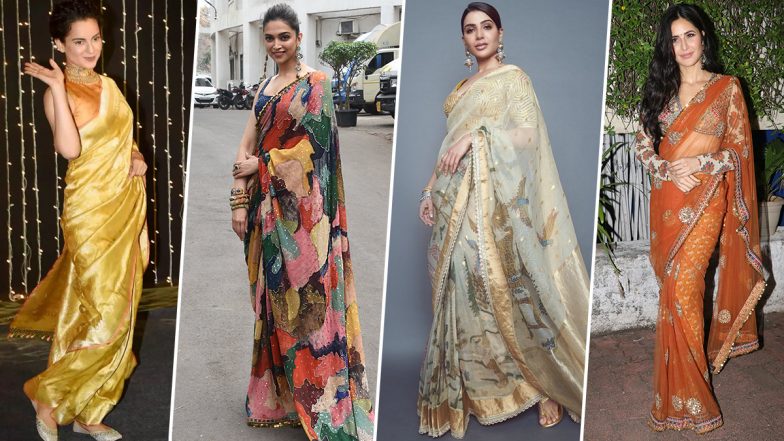 Raksha Bandhan 2023: Deepika Padukone, Samantha Ruth Prabhu's Saree Looks That Are Apt for this Special Day