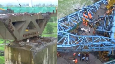 Thane Tragedy: 15 Dead After Girder Launching Machine Used for Construction of Phase 3 of Samruddhi Express Highway Collapses in Khutadi Sarlambe Village Near Shahpur (See Pics and Video)