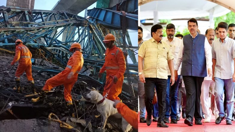 Thane Tragedy: 17 Workers Dead as Crane Falls on Bridge Slab During Samruddhi Expressway Construction in Shahpur, Devendra Fadnavis Orders Probe