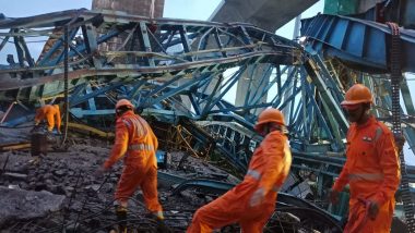 Thane Girder Launching Machine Collapse: Death Toll Rises to 16, Rescue Operations Underway (See Pics and Videos)