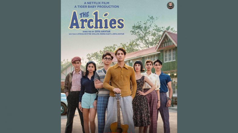 The Archies Premiere Date Out! Suhana Khan, Agastya Nanda, Khushi Kapoor Starrer To Arrive on Netflix on December 7 (View New Poster)