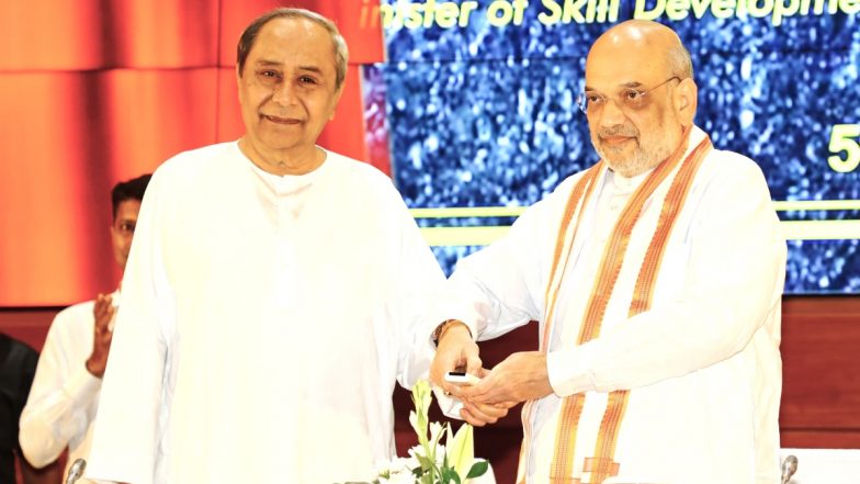 Amit Shah, CM Naveen Patnaik Launch National Highway-53 Projects in Odisha (See Pics)