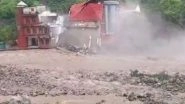 Uttarakhand College Building Collapse Video: Dehradun Defence College Building Collapses in Maldevta as Torrential Rains Continue in State