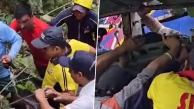 Uttarakhand Road Accident: 8 Passengers Killed, 27 Others Injured After Bus Falls Into Gorge Near Gangnani in Uttarkashi (Watch Video)