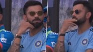 Virat Kohli Slays in Shades! Star Batsman Spotted Wearing Cool Sunglasses In Dugout During IND vs WI 3rd ODI 2023, Video Goes Viral