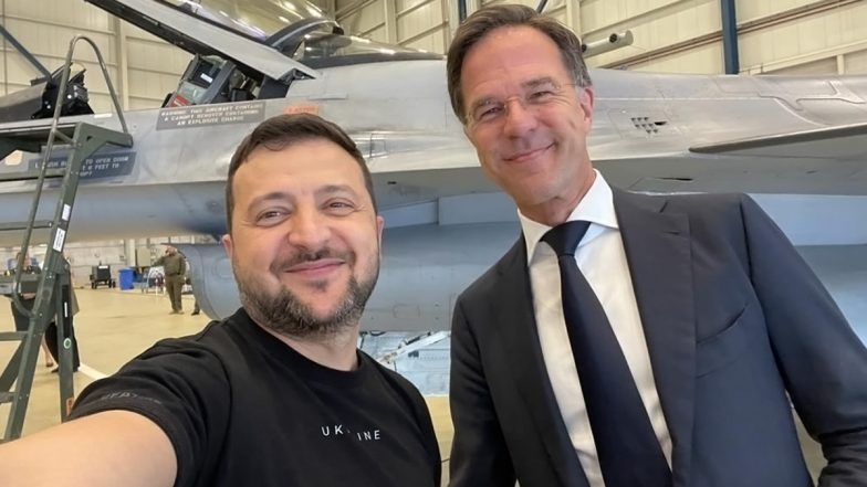 Netherlands PM Mark Rutte Agreed To Transfer 42 F-16 Warplanes to Ukraine, Says Ukrainian President Volodymyr Zelenskyy