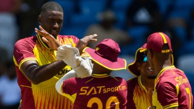 West Indies Beat India by Four Runs in 1st T20I 2023; Jason Holder, Rovman Powell Star As Windies Down Men in Blue To Take 1–0 Series Lead