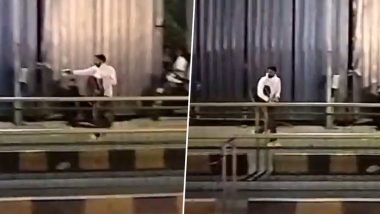 Shots Fired in Ahmedabad Video: Youth Roams With Gun on Streets of Maninagar, Fires Shots in Air Before Being Caught by Public, Viral Clip Surfaces