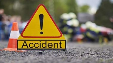 Uttar Pradesh Road Accident: Car, Trailer Truck Collide Head-on Killing Four in Mirzapur