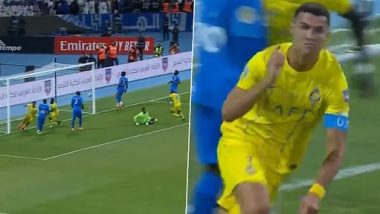 Cristiano Ronaldo Goal Video: Watch the Al-Nassr Star Score a Crucial Equaliser During Arab Club Champions Cup 2023 Final Against Al-Hilal