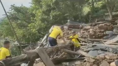 Joshimath-Like Subsidence, Landslides Hit Jakhan Village Near Dehradun; Roads Caved In and Several Houses Destroyed (Watch Video)