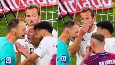 Harry Kane Hilariously Withdraws From an Argument With Referee on His Bayern Munich Debut in German Super Cup 2023, Video Goes Viral