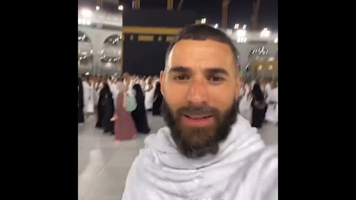 Al-Ittihad Striker Karim Benzema Shares Video of Him Performing Umrah in Mecca (See Post)