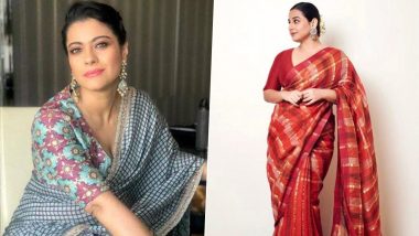 Vidya Balan, Kajol & Other B-town Beauties Have a Thing For Checkered Sarees!