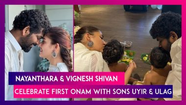 Nayanthara & Vignesh Shivan Celebrate First Onam With Sons Uyir & Ulag, Feeds The Kids On Banana Leaves