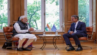 PM Modi in Greece: Prime Minister Narendra Modi Holds Talks With Greek PM Kyriakos Mitsotakis, Decides To Upgrade Ties to Strategic Partnership