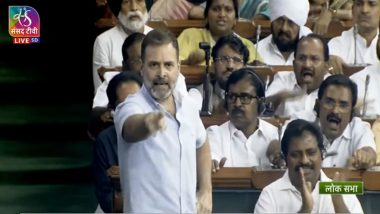 Rahul Gandhi Flying Kiss Video Row: After Wink and Hug, Congress Leader Sparks Controversy With His Alleged Flying Kiss in Lok Sabha, Smriti Irani Slams