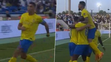 Sadio Mane Joins Cristiano Ronaldo in Performing the Iconic ‘SIUUU’ Goal Celebration After Al-Nassr's 3-1 Win over Raja CA in Arab Cup Champions Cup 2023, Video Goes Viral