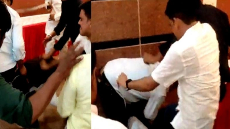 Uttar Pradesh: Shoe Thrown at Samajwadi Party Leader Swami Prasad Maurya at Party Event in Lucknow, Visuals Surface