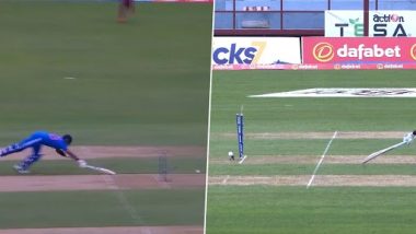 Bulls Eye! Kyle Mayers Nails A Stunning Direct Hit to Dismiss Suryakumar Yadav During IND vs WI 2nd T20I 2023 (Watch Video)