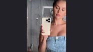 Selena Gomez Turns Heads in Chic Denim Dress Look in Latest Mirror Selfie (View Pic)