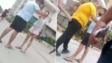 'Kutta Hoga Tera Baap': Woman Hurls Abuses at Man During Heated Argument Over Feeding Dog in Noida Society (Watch Video)