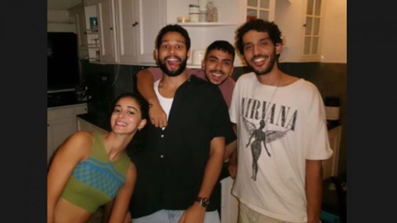 Ananya Panday Shares Picture with Siddhant Chaturvedi, Adarsh Gourav from Special Screening of Kho Gaye Hum Kaha (View)