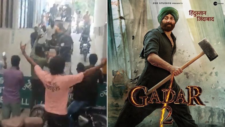 Gadar 2: Villagers in Bhilwara Arrive on Tractors to Watch Sunny Deol's Film While Chanting ‘Bharat Mata Ki Jai’! (Watch Video)