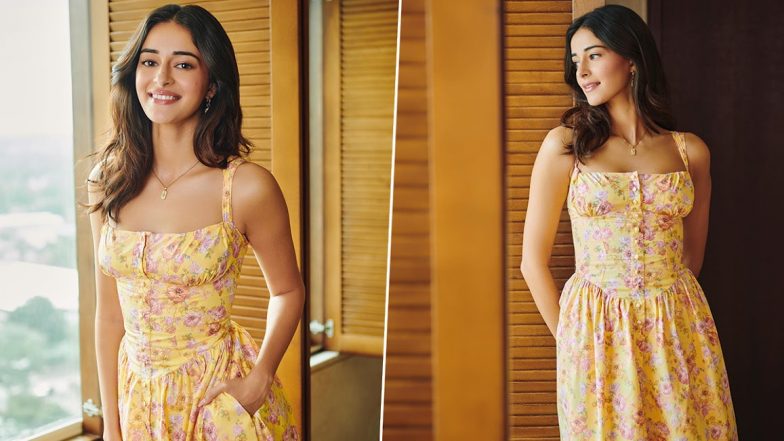 Ananya Panday, Dream Girl 2 Actress Casts A Dreamy Spell In Pink and Yellow Floral Dress (View Pics)