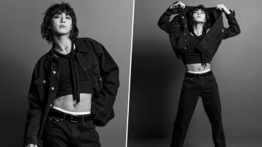 BTS' Jungkook Rocks All-Denim Ensemble, Radiates Uber Cool Vibes in Monochrome Shots (View Pics)