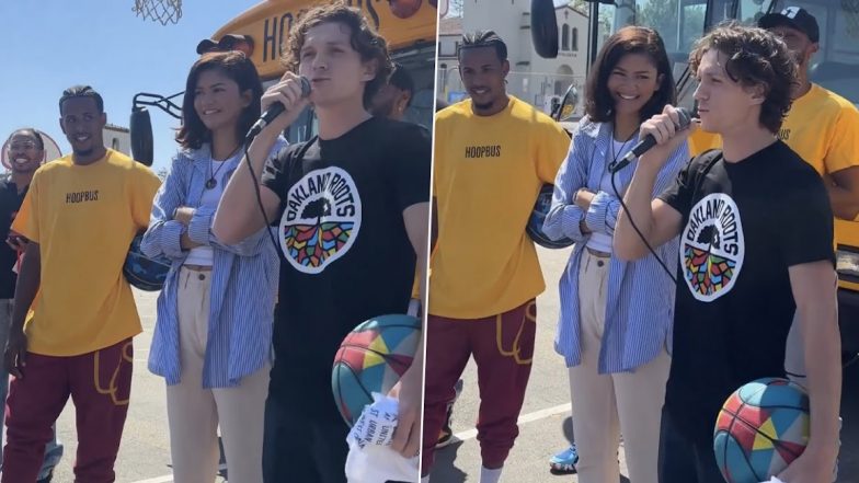 Zendaya and Tom Holland Display Basketball Skills During Surprise Visit to Oakland (Watch Video)