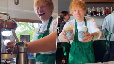 Ed Sheeran Creates Chaos at Starbucks, Playfully Messes Up Names During Surprise Shift (Watch Video)