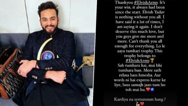 Elvish Yadav Celebrates Bigg Boss OTT 2 Win, Posts 'Systummm Hang Kardiya Na'