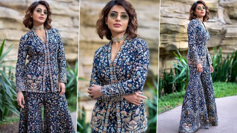 Samantha Ruth Prabhu, Kushi Actress, Dazzles in Dreamy Blue Ethnic Co-ord Ensemble (View Pics)