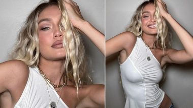 Gigi Hadid Leads The Glam Look In Classic White One-Shoulder Ruched Top (View Pics)